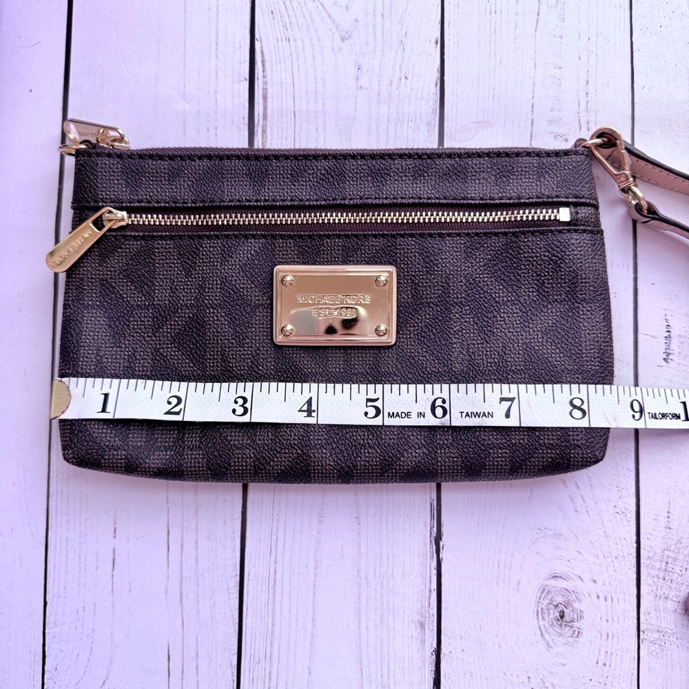 Michael Kors | Black and Brown Monogram Wristlet - Picture 9 of 10